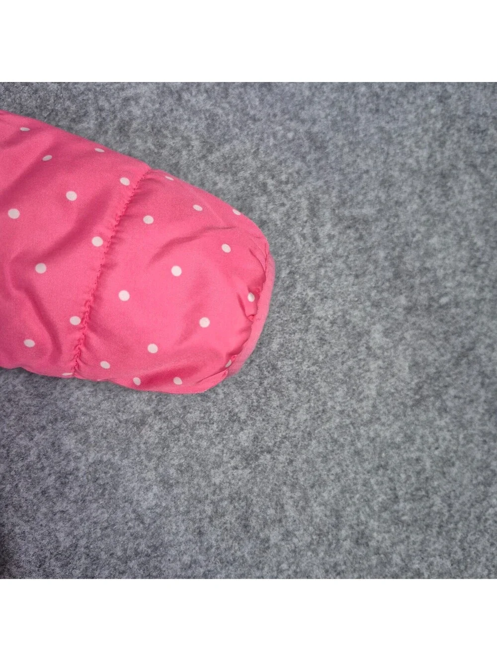 Carter’s Pink Quilted Polka Dot Puffer Jacket 24M Fleece Lined Winter Coat